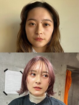 タス(tas) tas似合わせカット before&after 【フェイスレイヤーボブ】