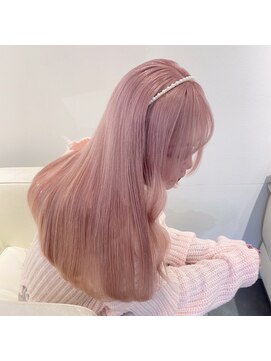 ベレーザ 渋谷(BELEZA) 6523シルキーグレーベージュベビーピンク艶髪ハイトーンカラー