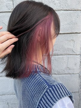 ロカリタ キョウト 千本丸太町店(ROCAReTA kyoto) ピンクインナーカラー