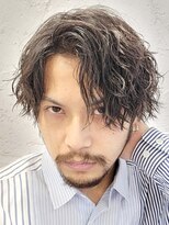 波巻きスパイラルパーマツイストパーマスペインカールフェード