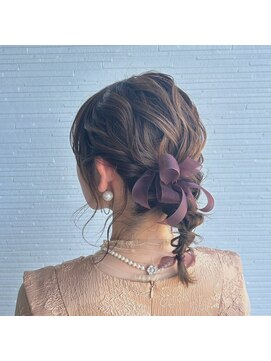 アパートメントヘアー ゆるふわあみおろしアレンジ（ヘアセット/ヘアアレンジ）