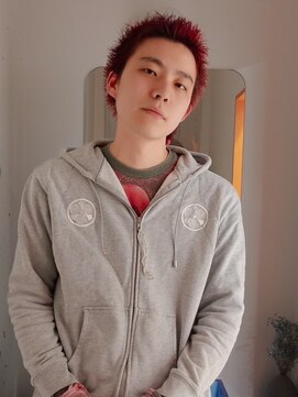 シティ(sity.) メンズヘア ブリーチカラー スパイキーショート 天神大名