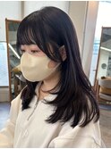 レイヤーカット　小顔カット　ブルーブラック　髪質改善　美髪