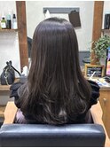 大人グレージュカラーゆるふわミディアムヘア【カミケン清明店】