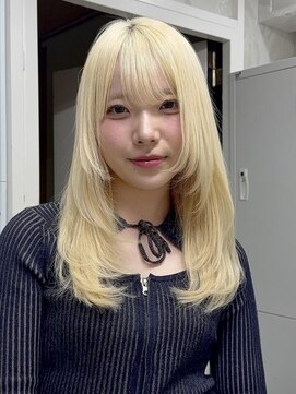 セレーネヘアー オオサカ 心斎橋店(Selene hair OSAKA) レイヤー/ブロンド/ハイトーン／ブリーチ/髪質改善/前髪カット