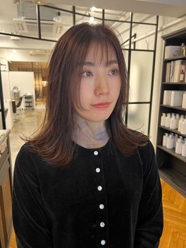 ジリ(JILI) 顔まわりレイヤー×ラベンダーグレージュ ▽福永