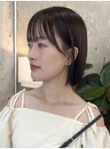 栄暗髪垢抜け丸みシルエットボブヘア