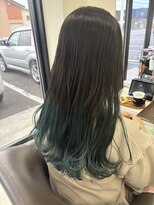 ミングルクラーロヘアー(MINGLE CLARO hair) グリーングラデーションカラー