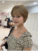 【福島＃18】ブロンドハイトーンショートベージュ 表参道 韓国