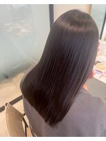 ファムバイアヴァンス(Femme by AVANCE.) 髪質改善ストレート×艶ダークブラウンロングダークアッシュ
