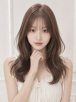 ユーフォリア 新宿店(Euphoria) 小顔シースルーバング顔周りカットミディアムレイヤーワンカール