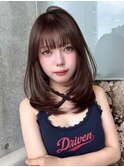 ＊小顔が叶うミディアムレイヤー/暖色カラー/顔まわり/大宮/埼玉