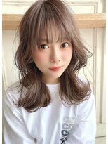 アリスバイアフロート 自由が丘(ALICe by AFLOAT)&nbsp;くびれシースルーバング（くすみブルーミニウルフデジタルパーマ