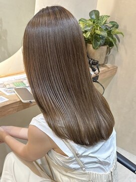 ヒビヲ(HIBIO) ハイライトカラーミルクティーベージュケアブリーチカラー30代