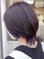 ジェムヘアスタジオ 湘南平塚南口店(Gem Hair Studio)&nbsp;カシスバイオレット×ショートウルフ【Gem 神原】