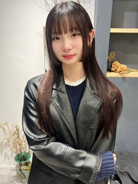 アイトーキョーエス 渋谷(AI TOKYO S) 姫カット顔まわりカットロングレイヤーチョコブラウン渋谷