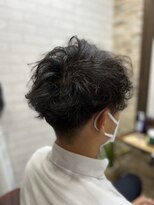 アトリエナガノ(atelier nagano)&nbsp;ツーブロック/メンズパーマ/センターパート/ニュアンスパーマ
