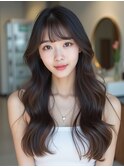 韓国/髪質改善/レイヤーカット/ロング/小顔/透明感カラー
