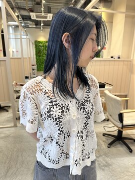 シダ(sida) 色落ち激かわアディクシーカラー「Navy Blue」