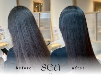 セア 新丸子 武蔵小杉(sea)の写真/カラーで硬くなった髪も柔らかく仕上がる◎髪質改善との同時施術で、理想のうるツヤ髪へ導きます。