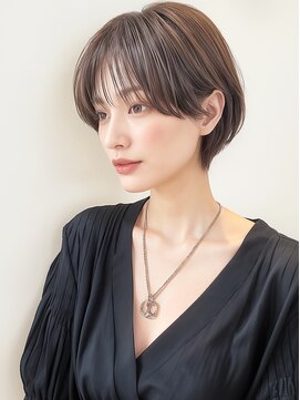 カバーヘア ブリス 志木南口駅前店(COVER HAIR bliss) 大人美人くすみベージュボブマッシュショートp1志木20代30代