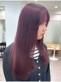 韓国風レイヤーカットブリーチダブルカラー前髪