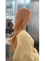 シェリ ヘアデザイン(CHERIE hair design)&nbsp;ペールオレンジ［ハイトーンカラー/ブリーチ/トリプルカラー］