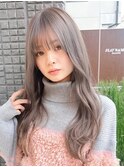Say.ロングレイヤーヘーゼルグレージュアッシュブロンド表参道