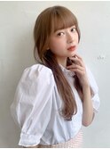 〈藤間〉ミルクティーブラウン/ハイトーン/顔まわりレイヤー