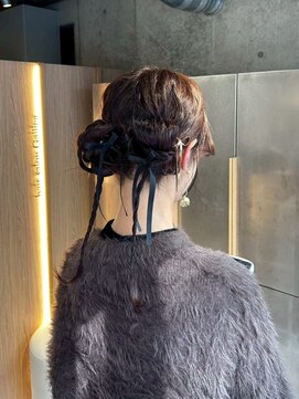 ガリカ 蔵前(Gallica) <マアヤ/ヘアセット>お団子２つ★編みこみツインアレンジ