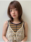 外ハネボブ 顔周りカット 韓国ヘア 20代 30代 レイヤー