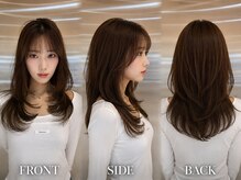 最新の韓国ヘア、レイヤーカット♪結んでもおろしても可愛いお顔周りデザイン【韓国ヘア/レイヤー/新宿】
