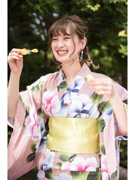 ヘアーアンドスパ アン コントゥール(hair&spa an contour) 大人可愛い☆浴衣やイベントにお呼ばれ小顔ヘアアレンジ♪2