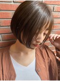 王道ショート/丸みショートボブ/透明感/くすみカラー/髪質改善
