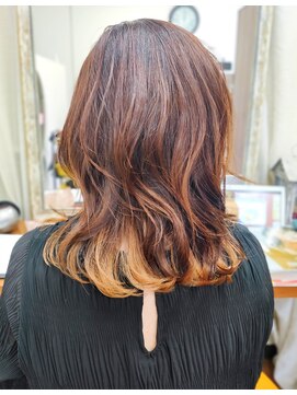 ミシオン(mision) インナーカラー×ミルクティーベージュ