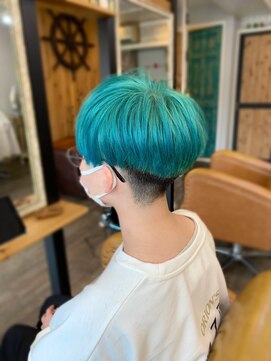 トルチェ(toRtue) 刈り上げマッシュ　ミントグリーン