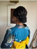 後ろでまとめるヘアスタイル浴衣崩れずらいなんでも似合う