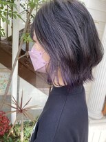 リアン 徳重店(Rian)&nbsp;レイヤーボブ×イヤリングカラー×パープル