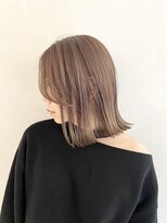 小森谷,切りっぱなしボブエアリーロング美髪ピンクブラウンg53