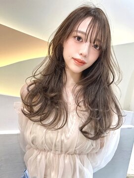 サイン 渋谷(SIGN) 韓国ヘアーハッシュカットレイヤーカットグレージュブリーチ無し