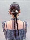 おくれ毛韓国ヘア美髪ロング前髪カット_ba555071