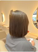チェリーブラウンナチュラルストレートボブ