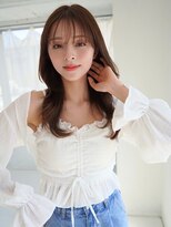 アンジェリカ 広島駅前店(ANGELICA)&nbsp;ANGELICA 韓国風くびれ巻き 明るめベージュ シースルーバング