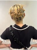 【ヘアセット×ねじりアレンジ】#ケアブリーチ#ヘアセット