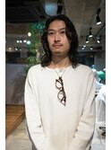グランジロングウェーブパーマ