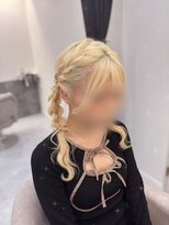 ヘア サロン クラン ソア 心斎橋店(hair salon clan soar)&nbsp;ツイン編みおろしリボン