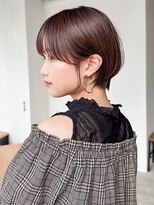 アルバム 新宿(ALBUM SHINJUKU)&nbsp;オリーブベージュ前髪グレージュボブショート韓国ヘア_ba520862