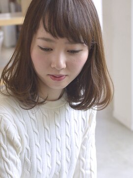 アドラーブル 万代店 (adorable) 【adorable】柔らかエアリーワンカールミディアムボブ♪