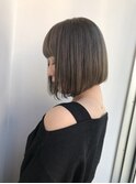 前下がりボブ グレージュカラー 渋谷 TLONY