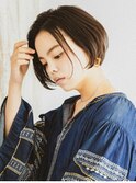 大人かわいい  小顔黒髪ボブ